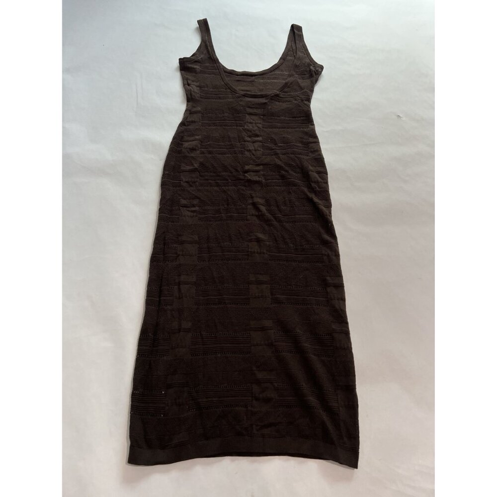 NAGNATA Seda Silk Check Dress in Chocolate - Picture 4 of 5